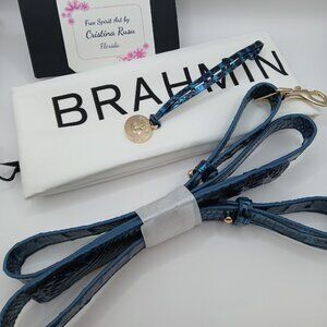 Brahmin weekender Strap , Dust Bag & Hang Fob NEW Blue Patina